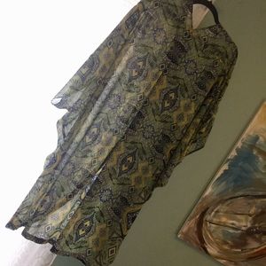 Monki Long Sheer Caftan-like Dress